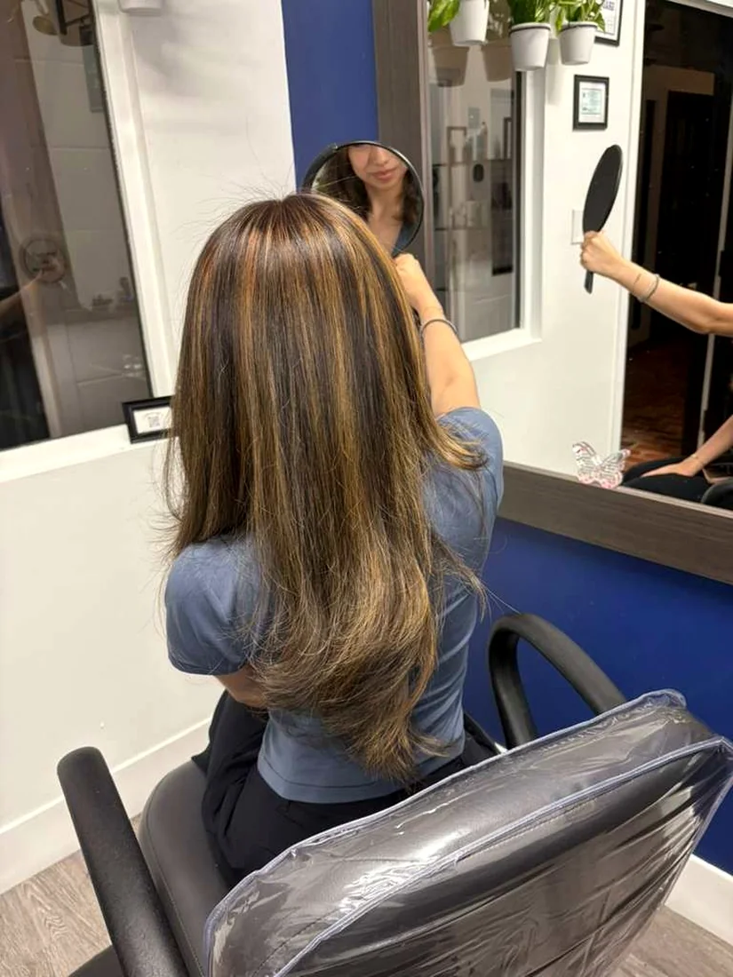 Finished balayage