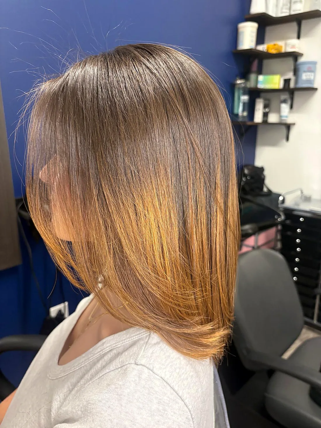 Bronde balayage bob